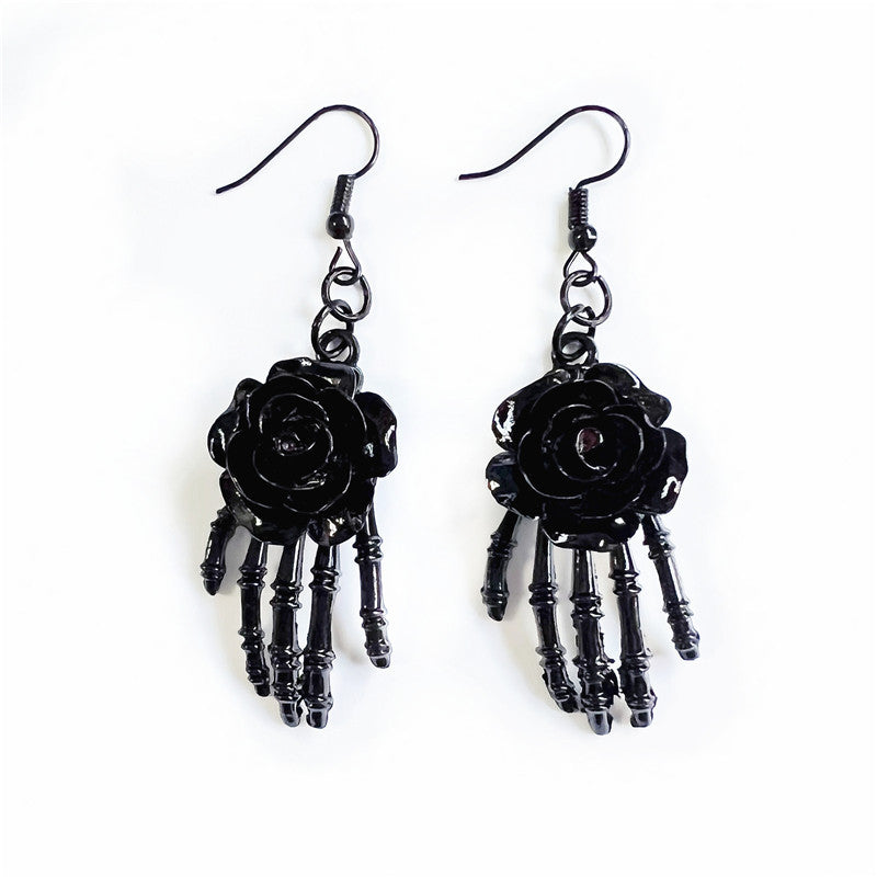 Wholesale Goth Theme Skull Bat Snake Spider Earrings ACC-ES-Juna001