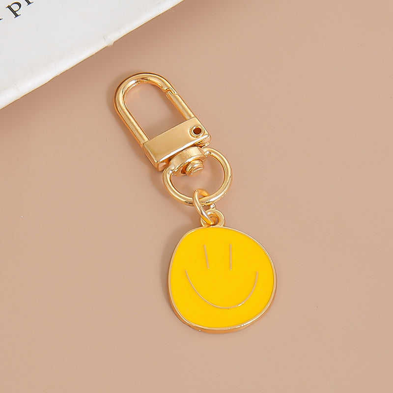 Wholesale Colorful Smiley Face Alloy Keychain - Irregular Expression Bag Charm,  Trendy Accessory