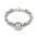 Wholesale hip-hop thick chain hollow full diamond stainless steel bracelet