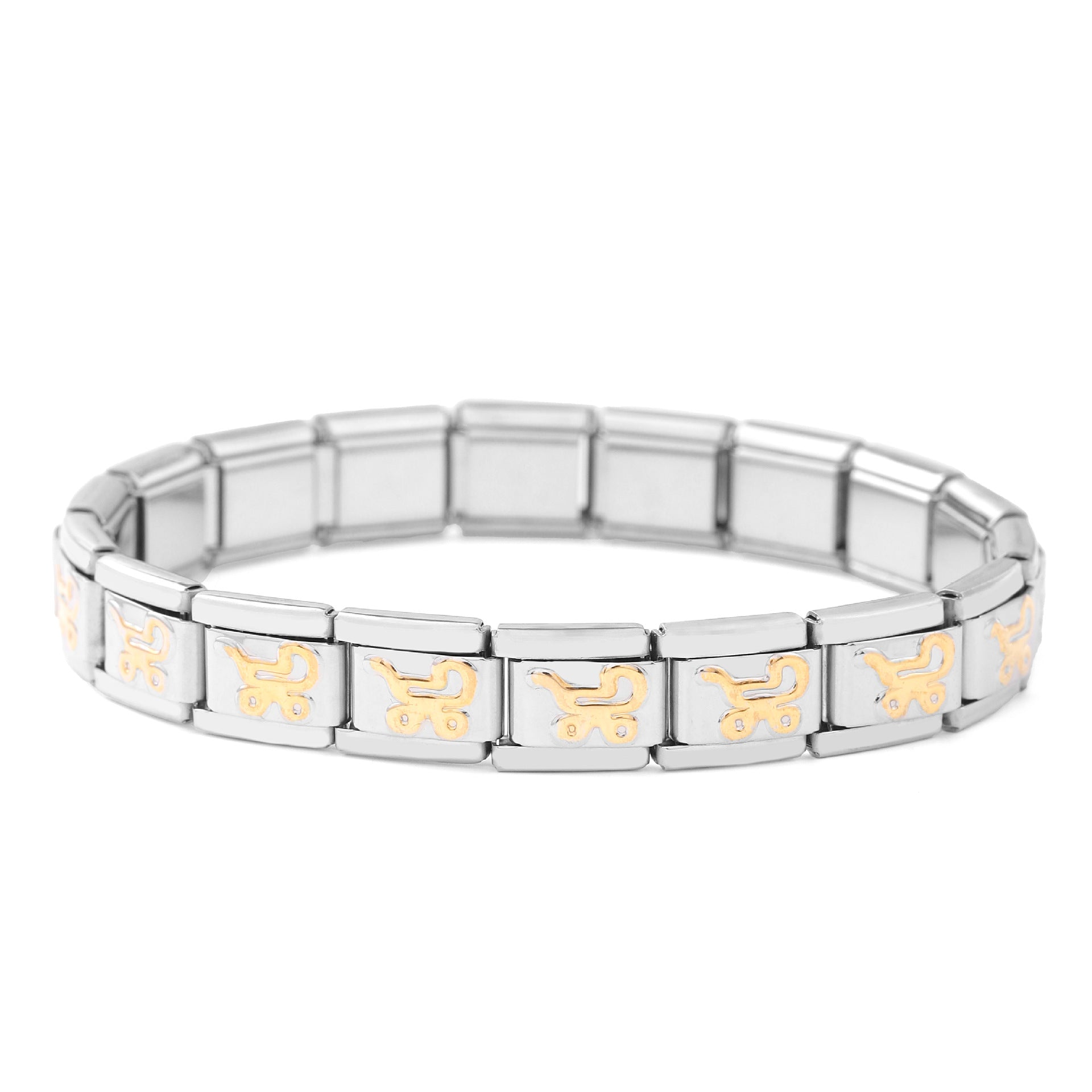 Wholesale 5pcs Italian Charm Bracelet 9mm DIY Spliced Removable Stainless Steel Cute Animal Composable Bracelet ACC-BT-XY035