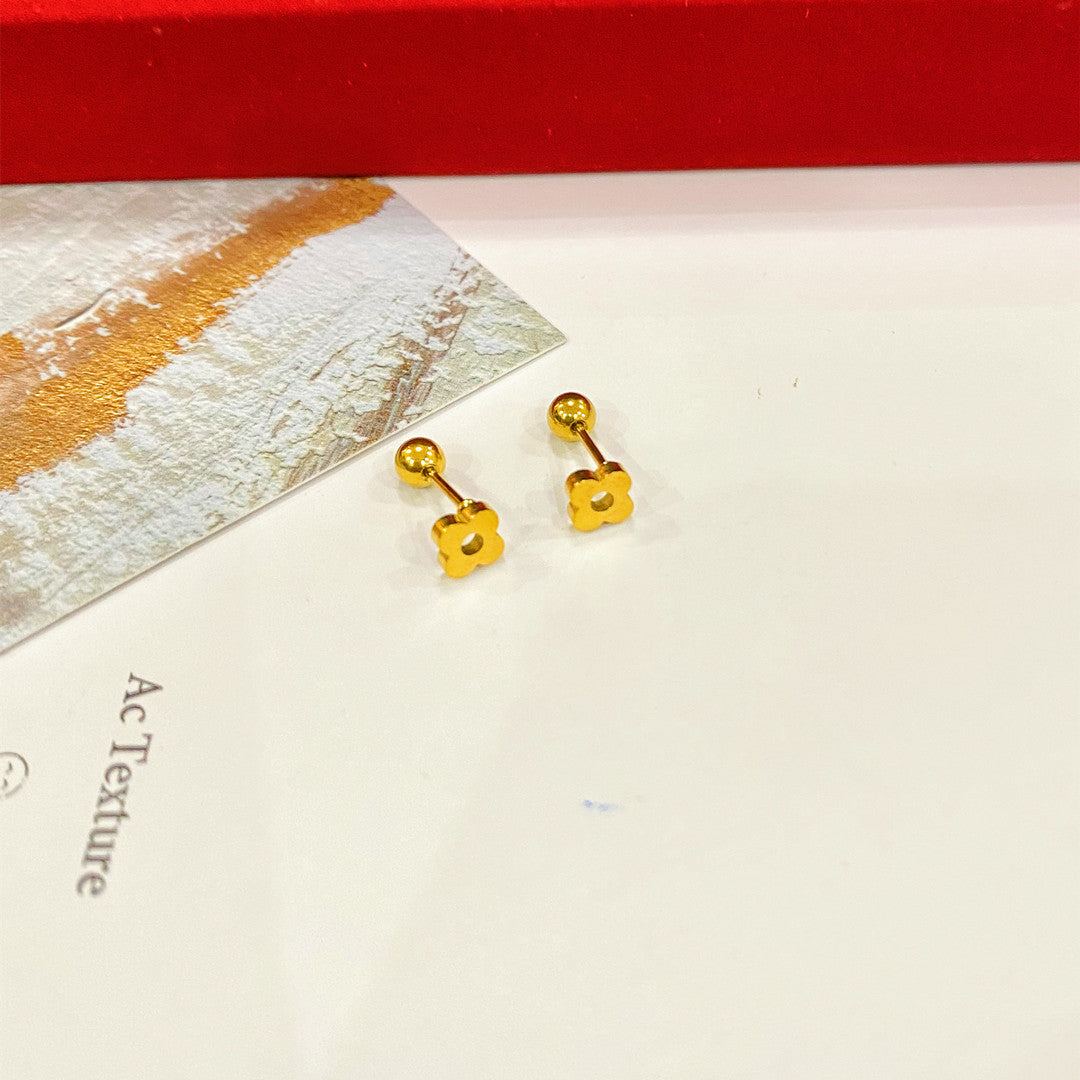 Wholesale Titanium Steel Non-fading Screw Mini Earrings ACC-ES-YZXW001