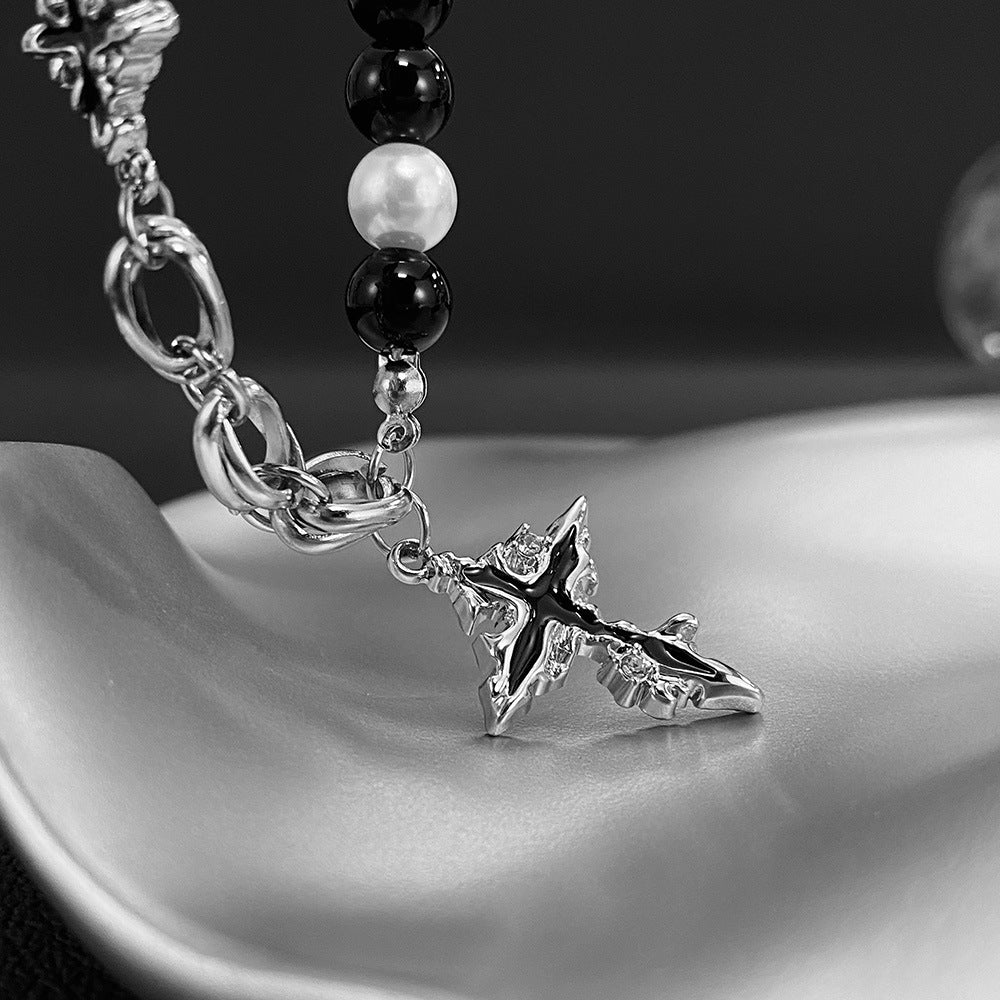 Wholesale cross accessories personality titanium steel beaded necklaces