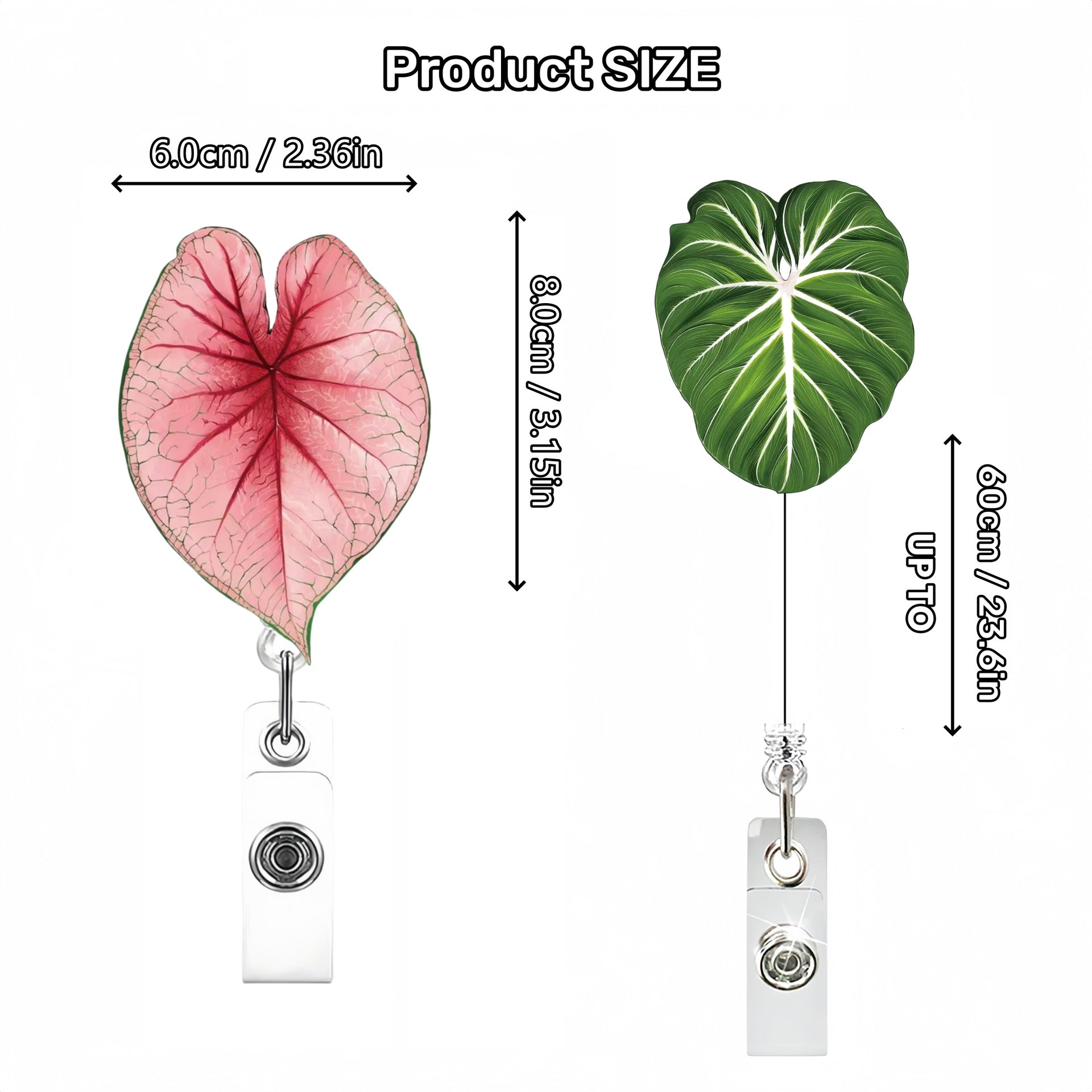 Wholesale Leaf Retractable Keychain Badge Reels