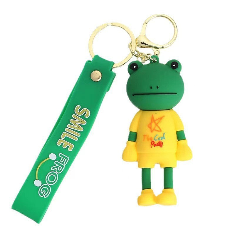 Wholesale Creative Cartoon Long Legs Frog Silicone Keychain