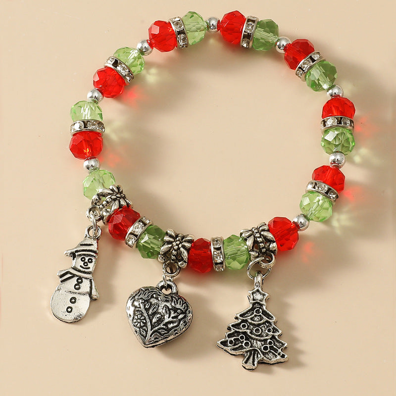 Wholesale Vintage Cute Snowman Christmas Tree Metal Bracelets ACC-BT-MY013