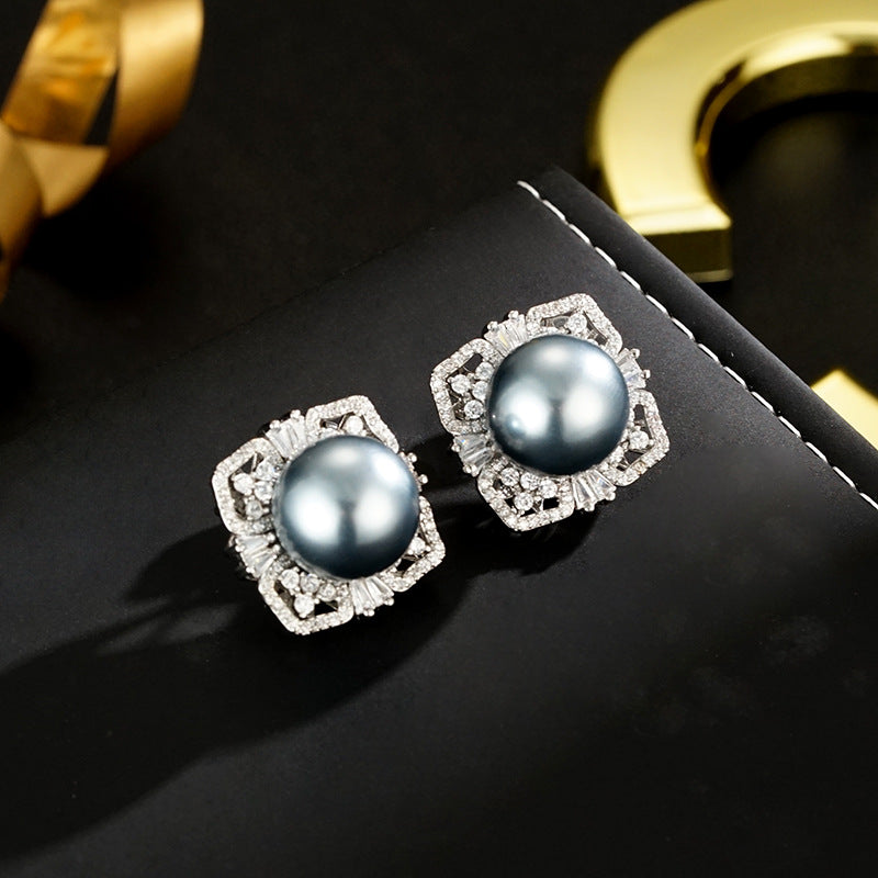 Wholesale  Light Luxury All-match Earrings Necklace suit