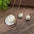 Wholesale  color painting oil three-layer ring hollow pendant earrings suit