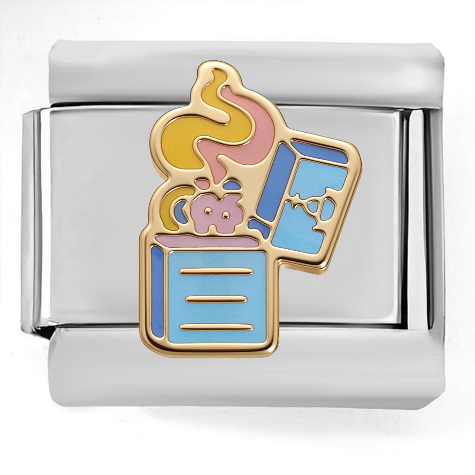 Wholesale  Italian Charm Bracelet 9mm DIY Small Planet  Creative Stainless Steel Composable Bracelet