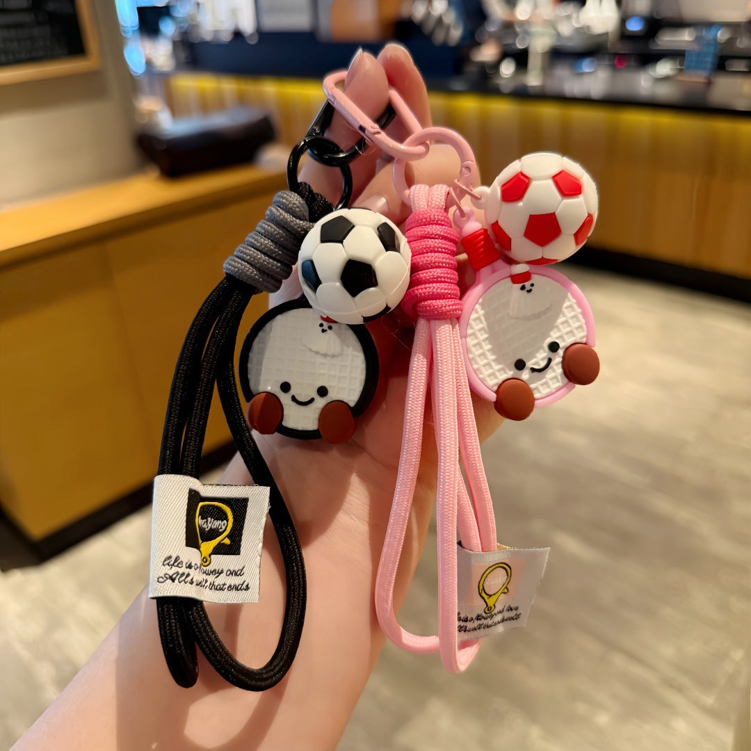 Wholesale Cartoon Badminton Racket Keychains