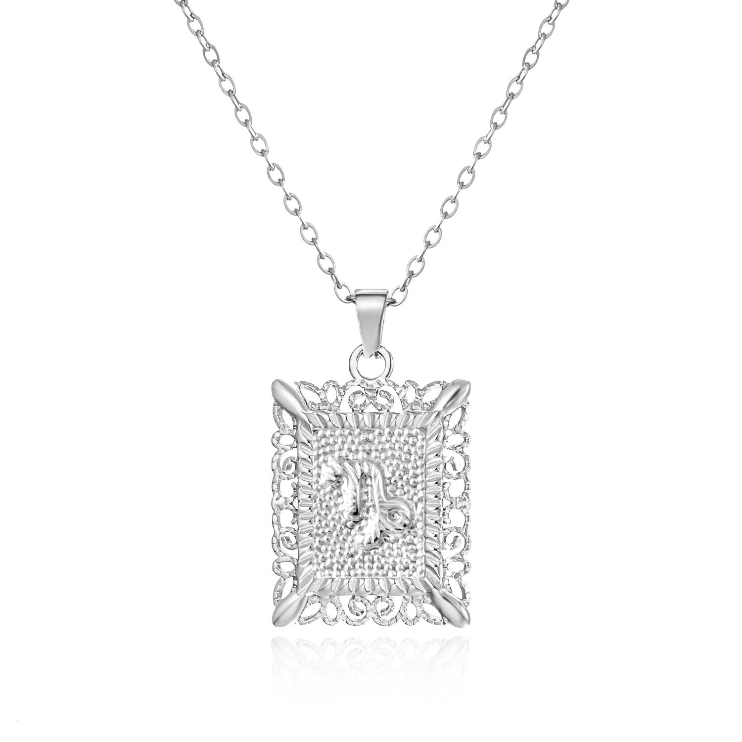 Wholesale Stainless steel twelve constellations necklace