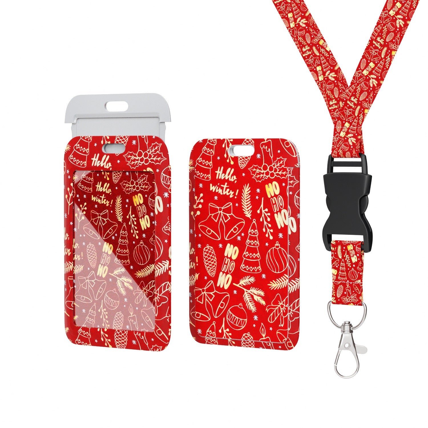 Wholesale 10pcs Christmas Lanyard Card Holder Keychain ACC-KC-LeBei001