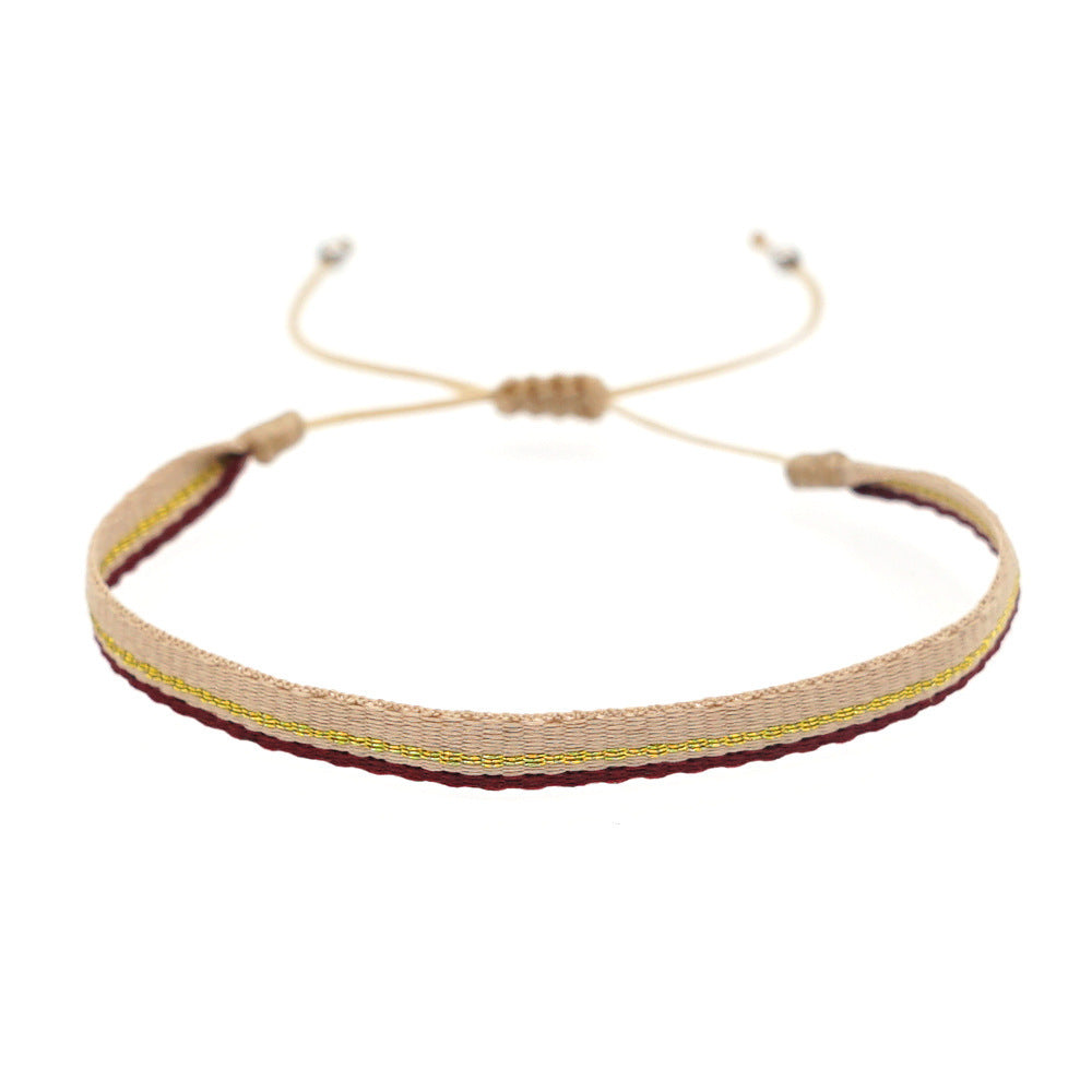 Wholesale Ethnic Style Webbing Lucky Stacking Bracelets Miyuki ACC-BT-Qiqi020