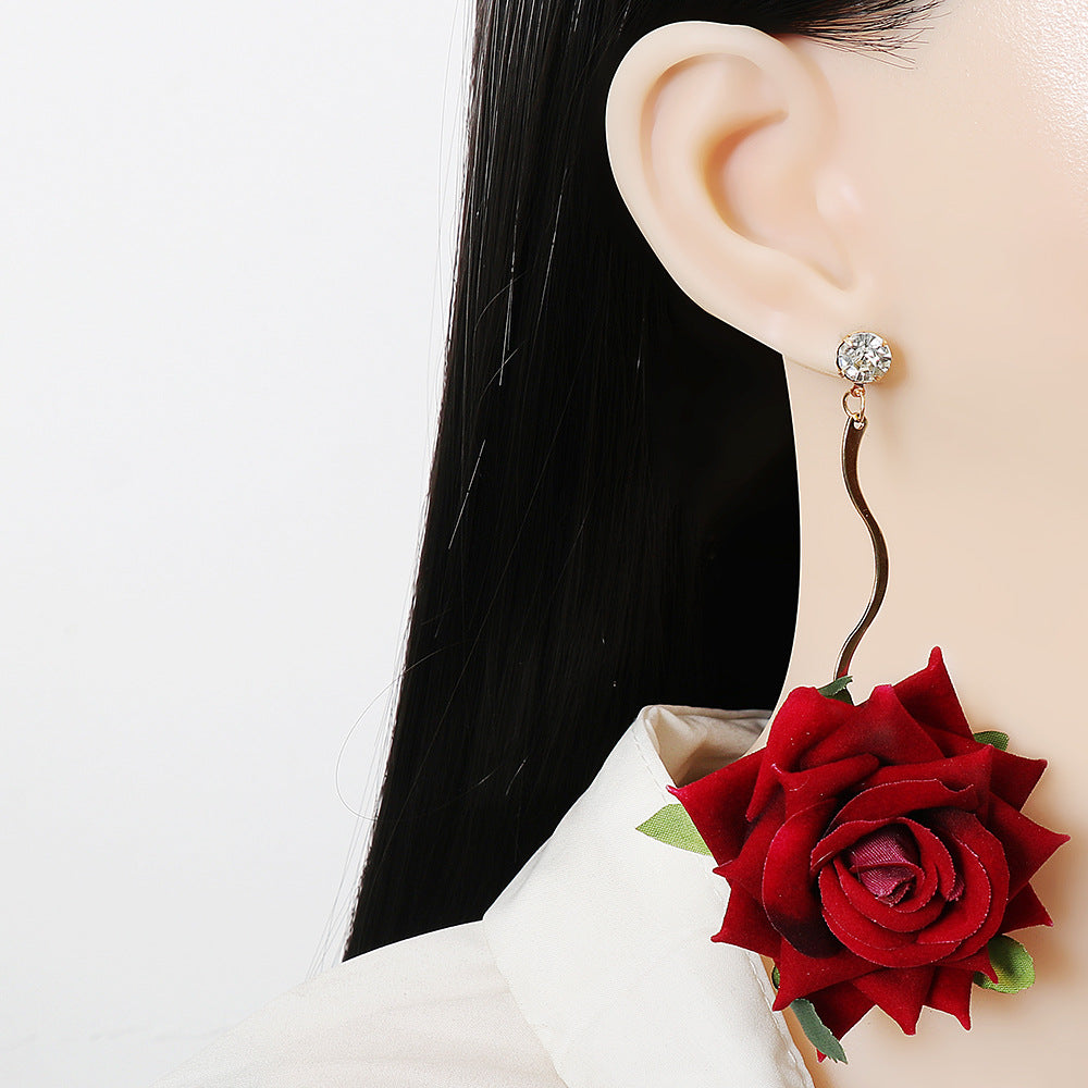 Wholesale Rose Flower Earrings ACC-ES-JuJia002