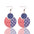 Wholesale  American Independence Day Natural Cork Crack Stars and Stripes Crescent Earrings