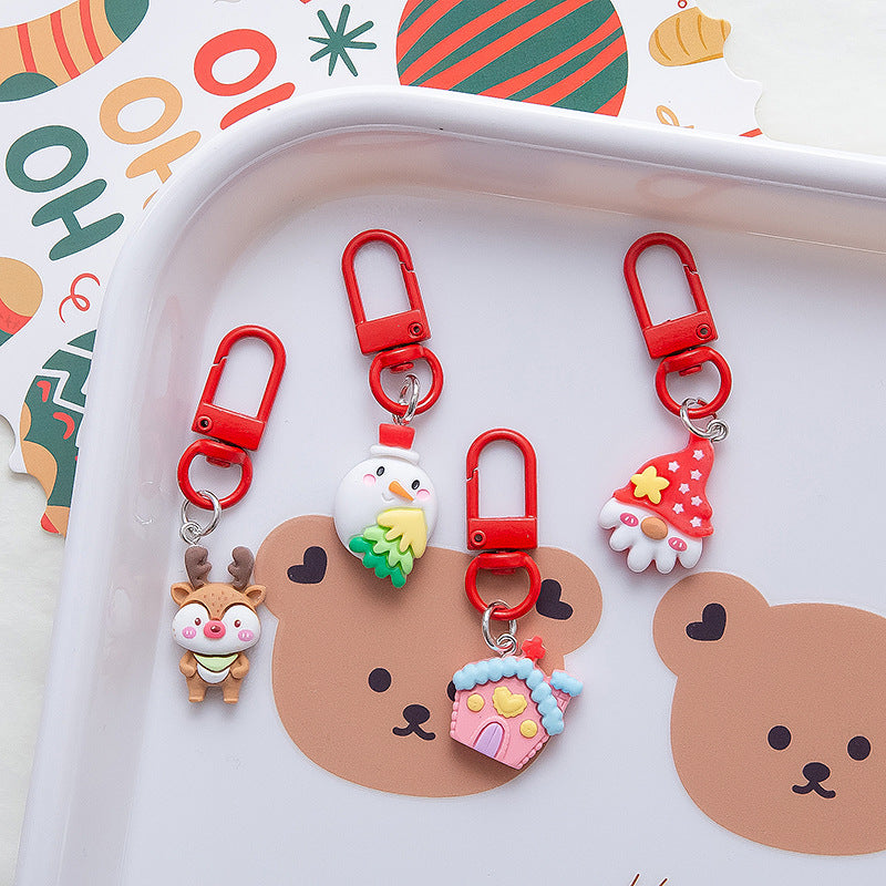 Wholesale Cute Hat Christmas Keychain