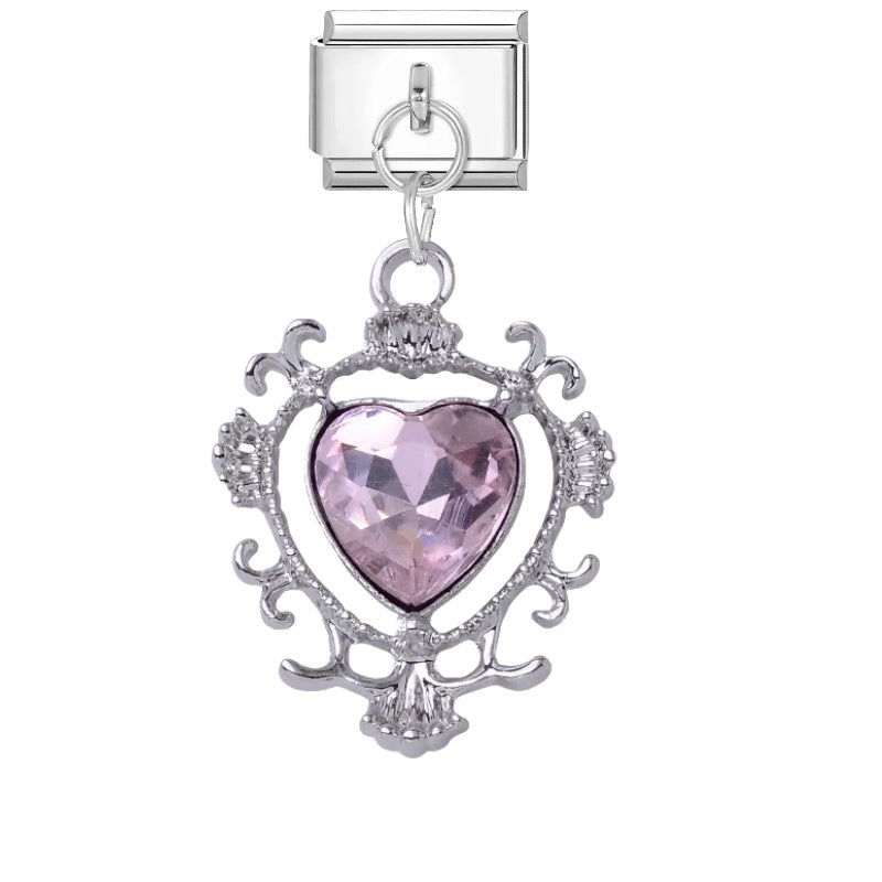 Wholesale Stylish DIY Bracelet Kit Titanium Steel Purple Pink Butterfly Star Charms Jewelry Accessory