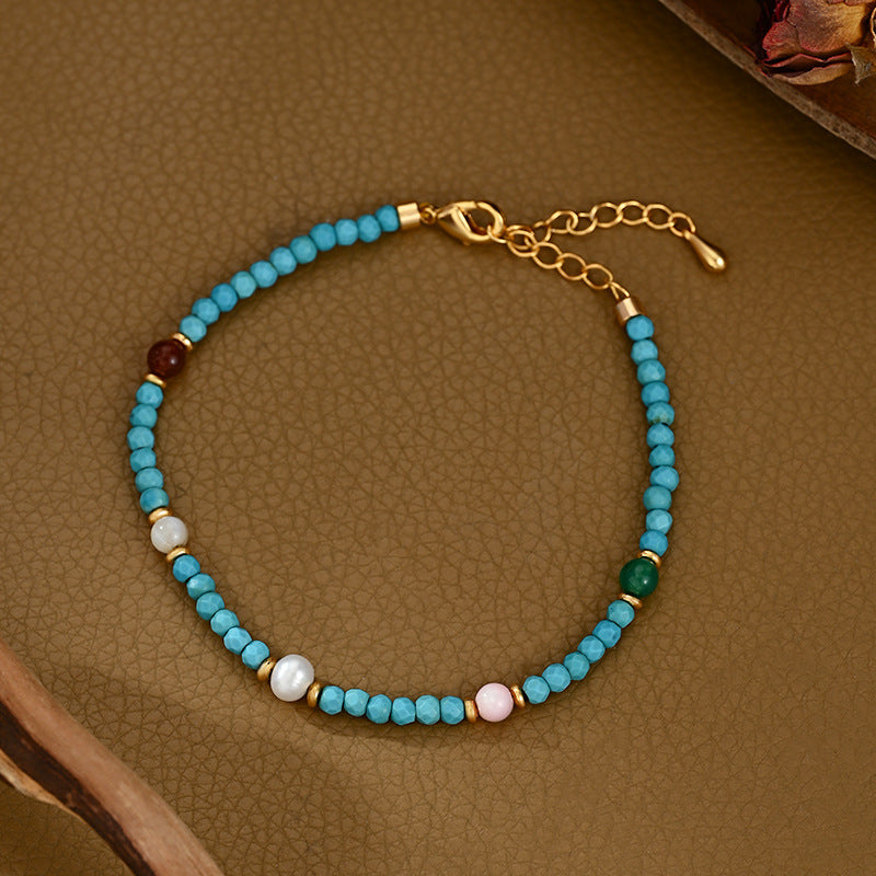 Wholesale Copper Electroplated Chinese Style Multi-Color Bracelet Fashion Accessory Gift for Friends