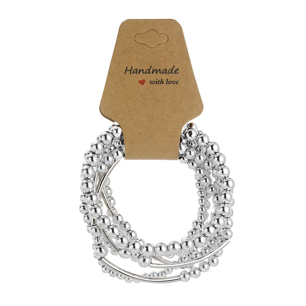 Wholesale Beaded Curved Tube Beads Elastic  Bracelet