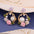 Wholesale Three-Color Rose Pearl Stud Earrings