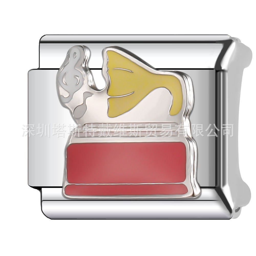 Wholesale  Italian Charm Bracelet 9mm DIY Single Section Creative Stainless Steel Composable Bracelet