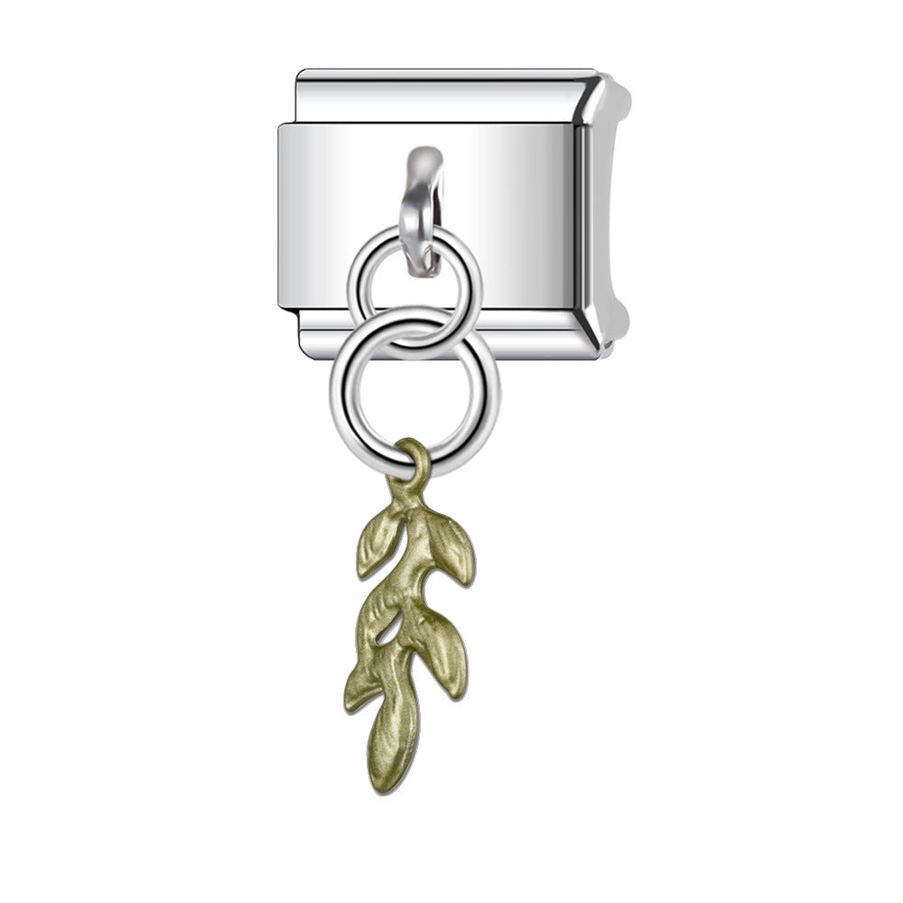 Wholesale  Italian Charm Bracelet 9mm DIY 9MM Single Section Creative Stainless Steel Composable Bracelet