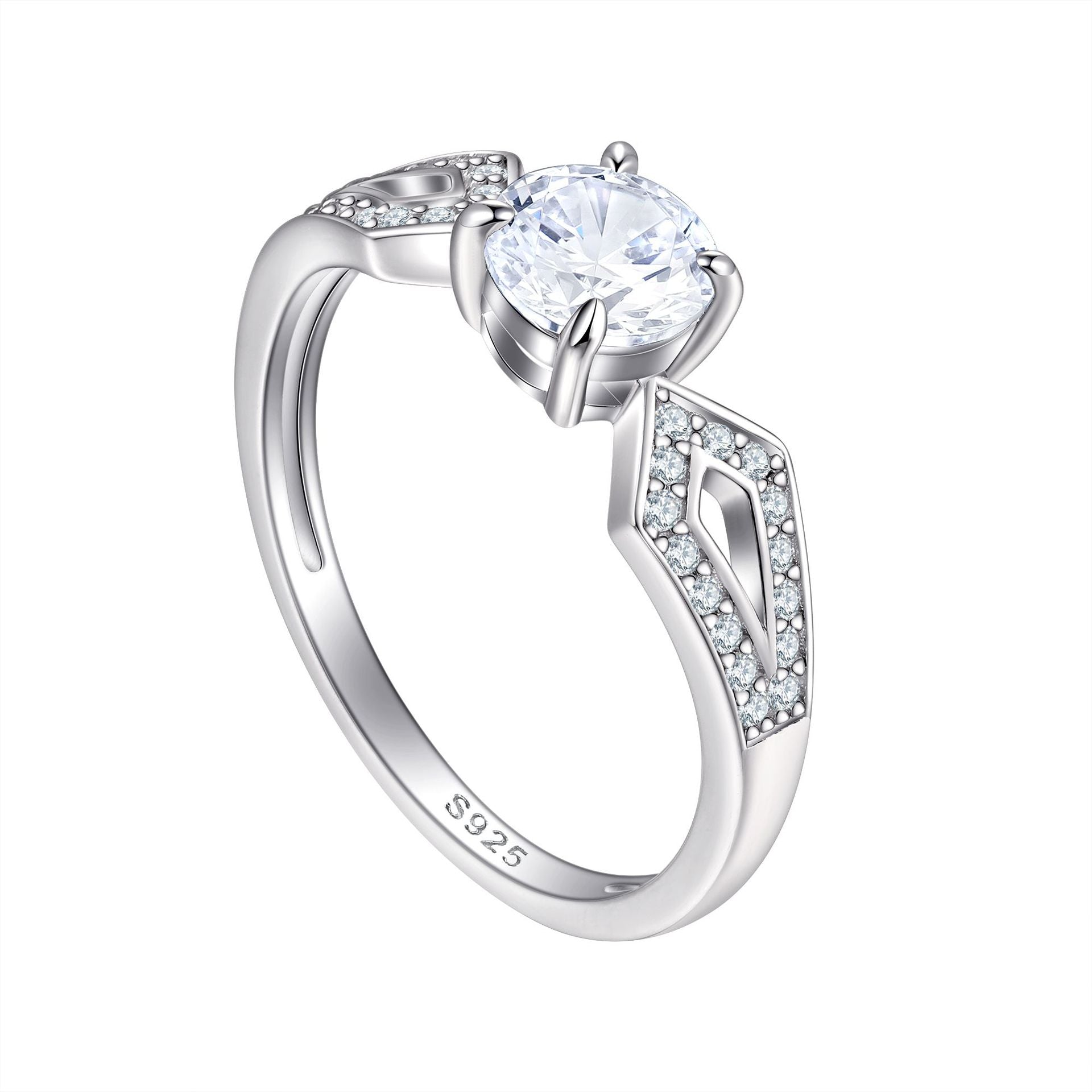Wholesale 925 Silver Bowknot Ring For Women White Gold Tone Stylish Everyday Fashion Accessory Boutique Resale Jewelry