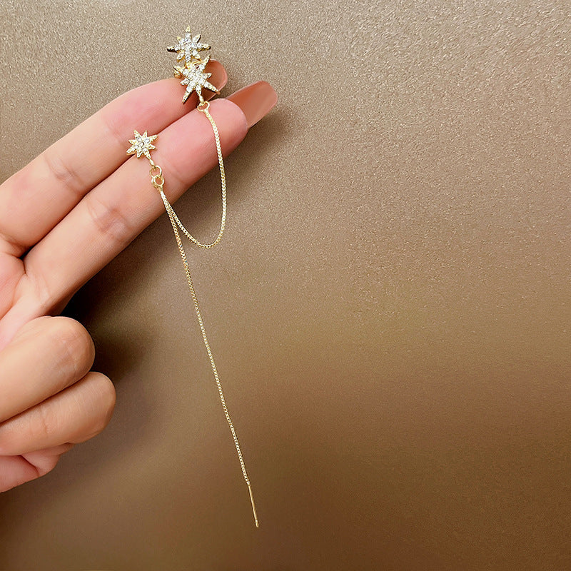 Wholesale Tassel Inlaid Diamond Butterfly Flower Pearl S925 Silver Needle Alloy Earrings ACC-ES-MDD011