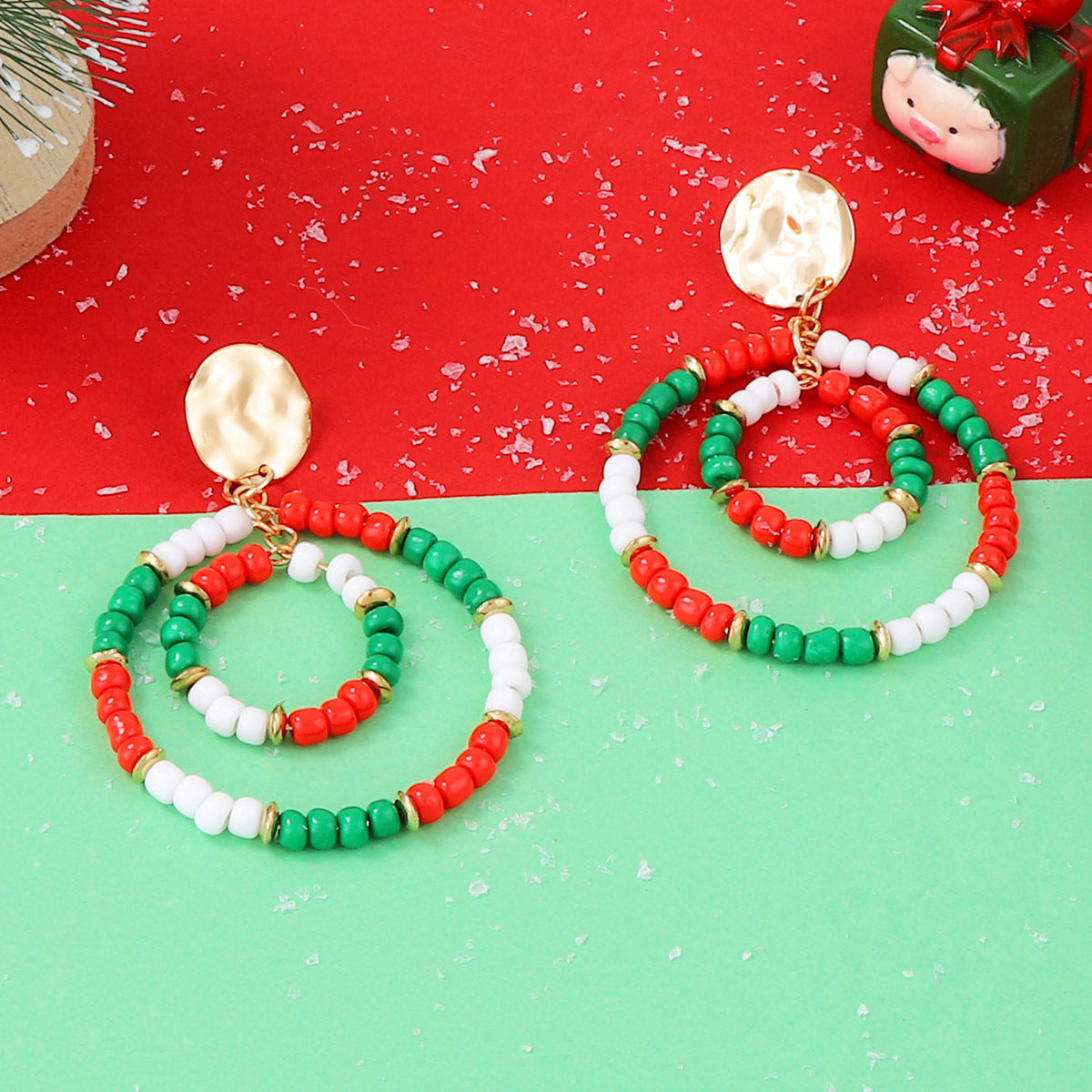 Wholesale Christmas geometric earrings