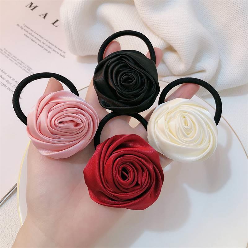 Wholesale Rose Satin Hair Tie