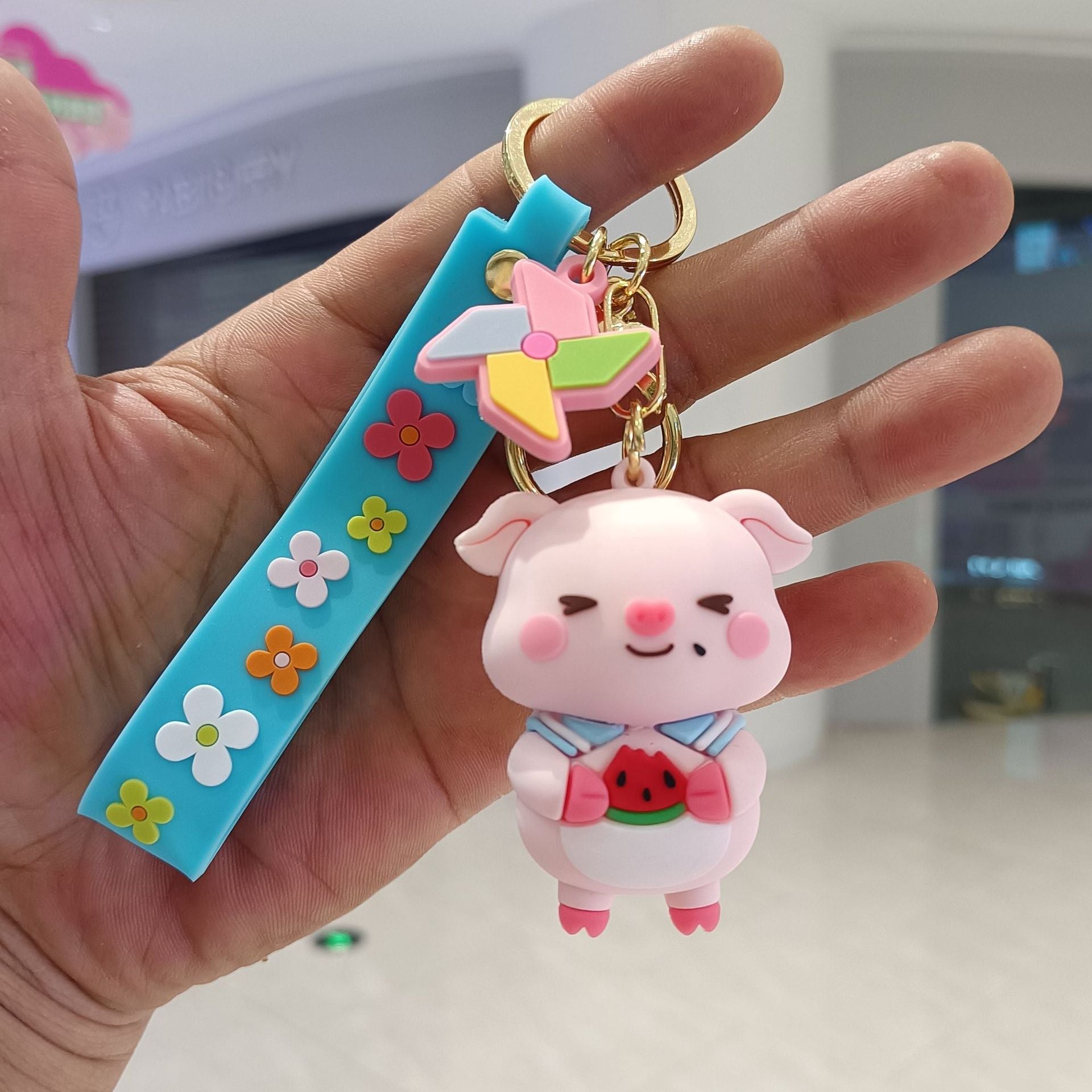 Wholesale Cartoon Cute Farm Pig Keychains ACC-KC-KuangKe002