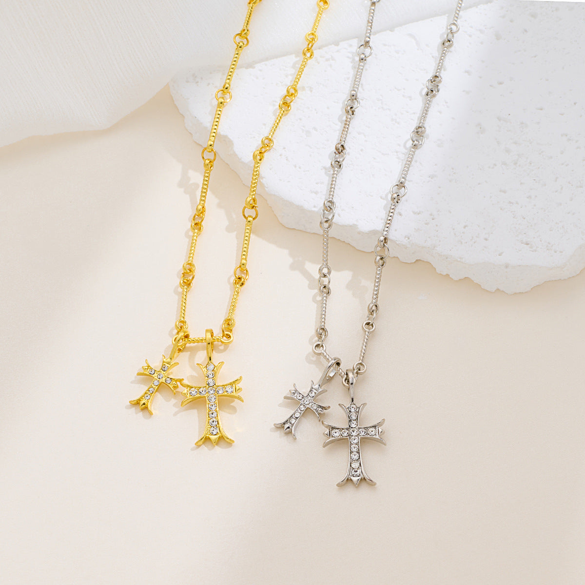 Wholesale Cross Long Necklace Clavicle Chain Elegant All-match Necklace