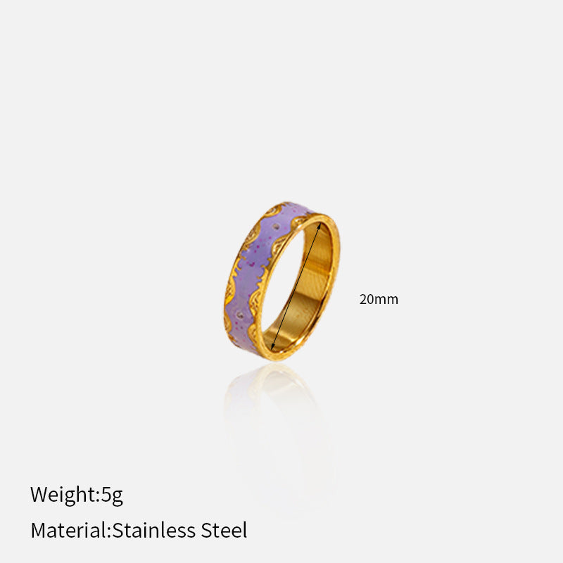 Wholesale exquisite and sophisticated stainless steel ring