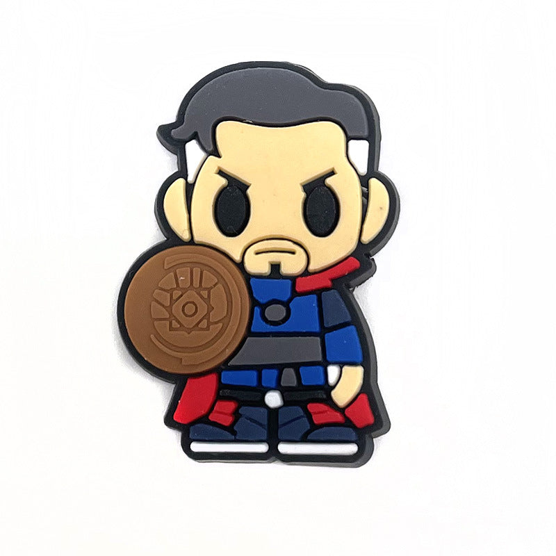 Wholesale 10pcs Soft rubber superhero cartoon Charms