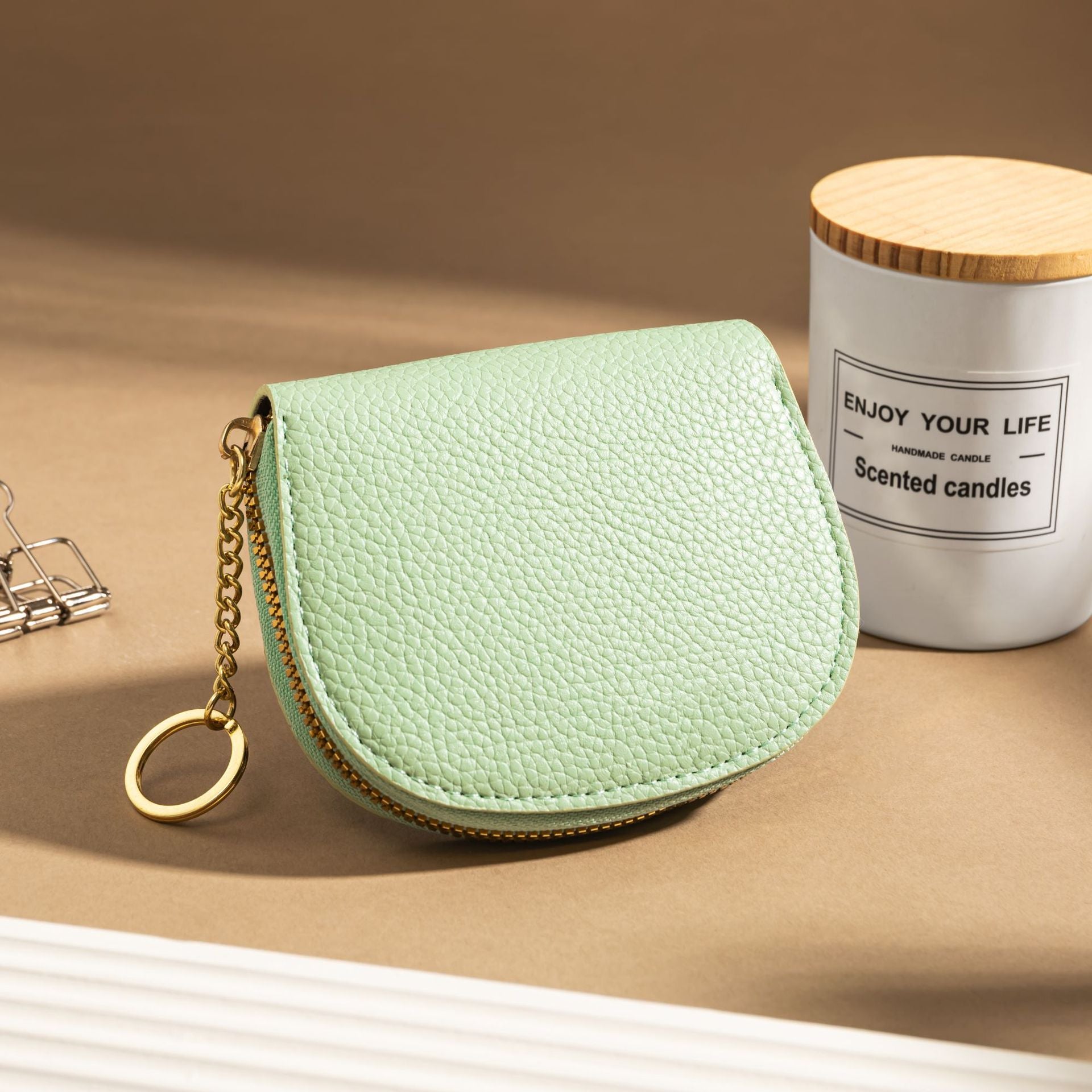 Wholesale Stylish Shell Half Circle Accordion Card Holder PU Credit Card Slots Wallet For Everyday Use