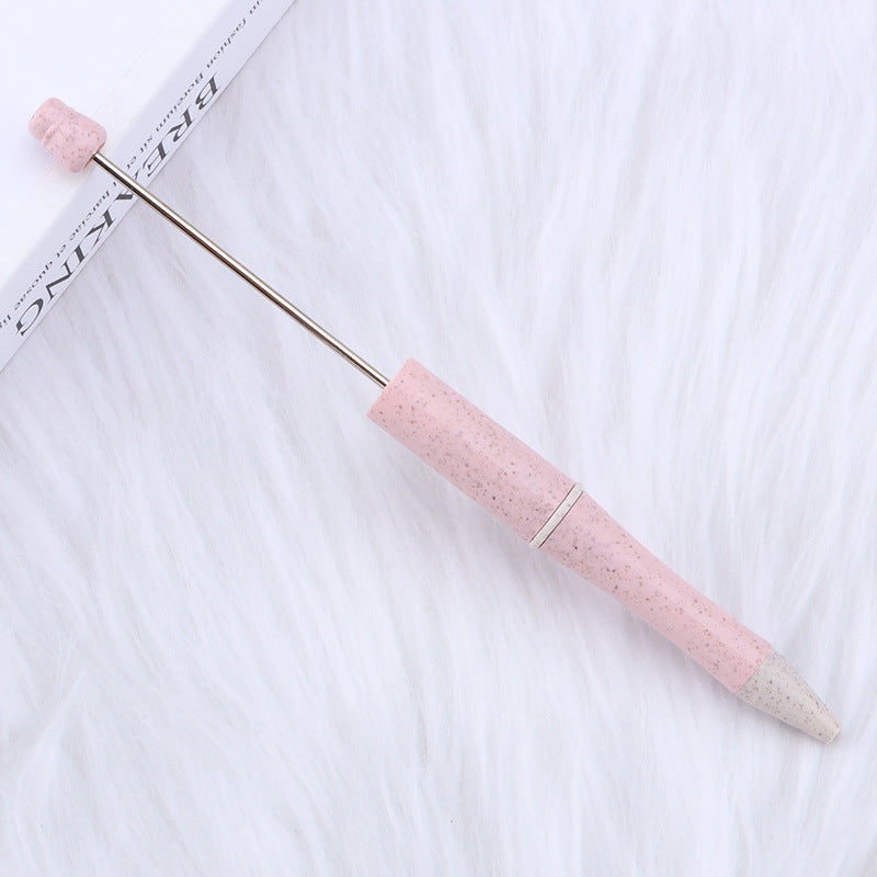 Wholesale 5pcs Beadable Pens Environmentally Friendly Wheat Straw DIY Beaded Pens ACC-PN-JinBN012