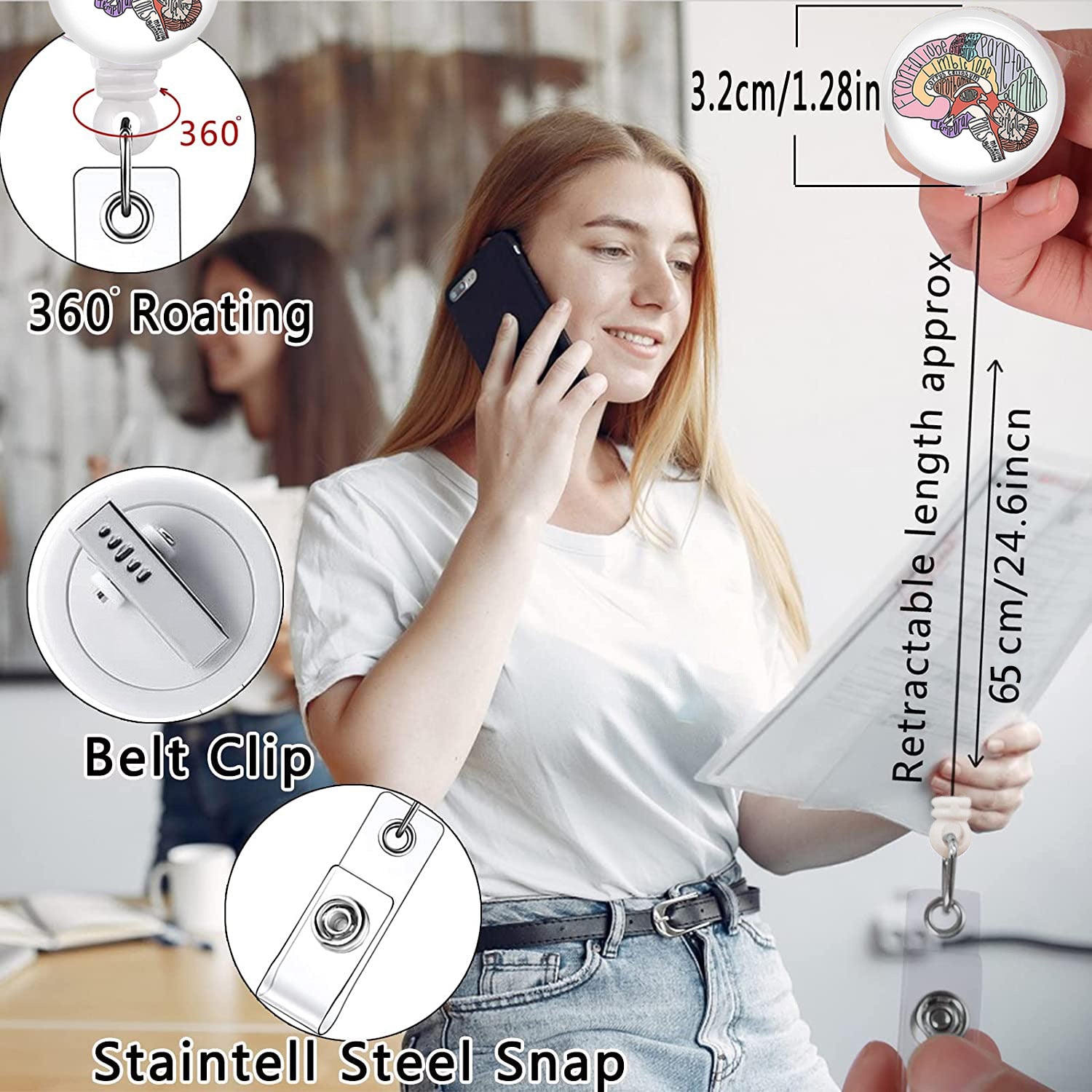 Wholesale Heart Spleen and Lung Brain Badge Reels