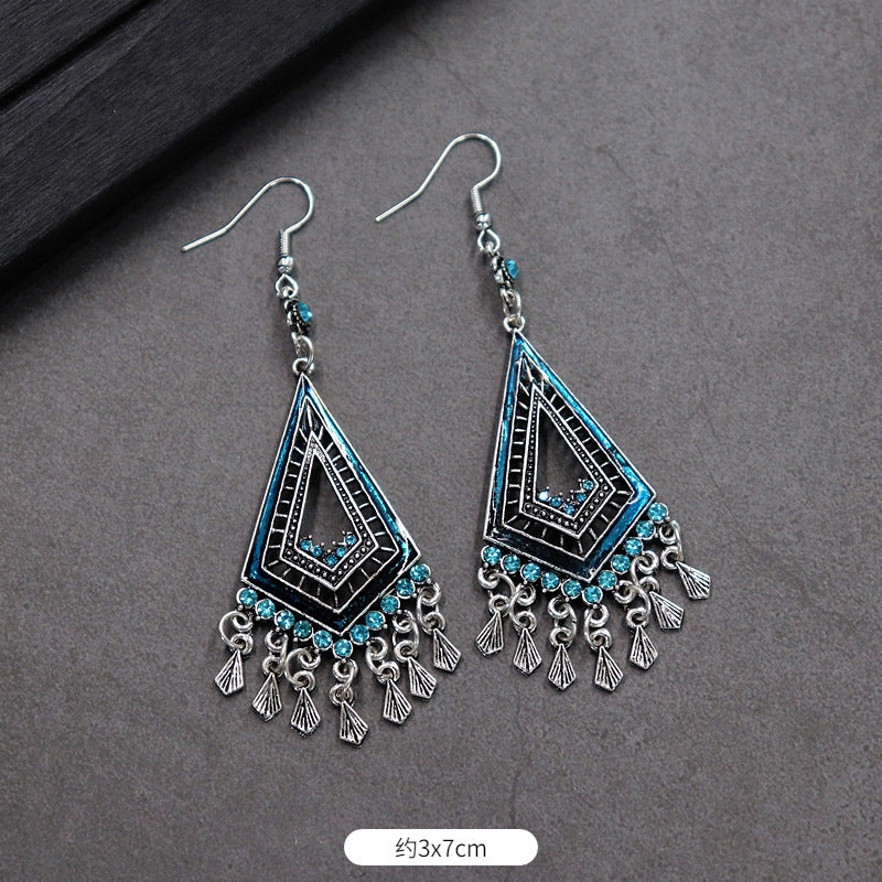 Wholesale Retro Ethnic Earrings Boho Tassel Stud Earrings Bohemian Vintage ACC-ES-Luox009