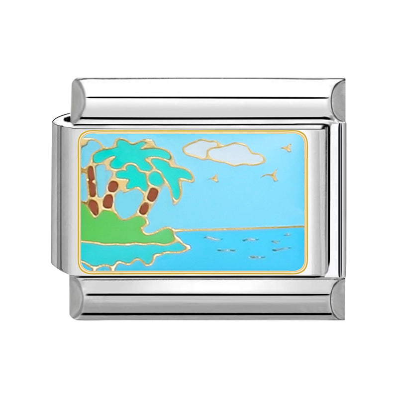 Wholesale Italian Charm Bracelet 9mm DIY Splicing Removable  Stainless Steel Composable Bracelet