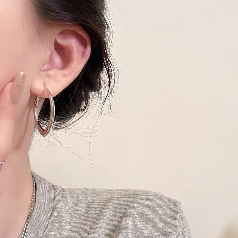 Wholesale Asymmetrical Concave Convex Earrings Alloy Electroplating Fashion Accessory for Boutique Resale