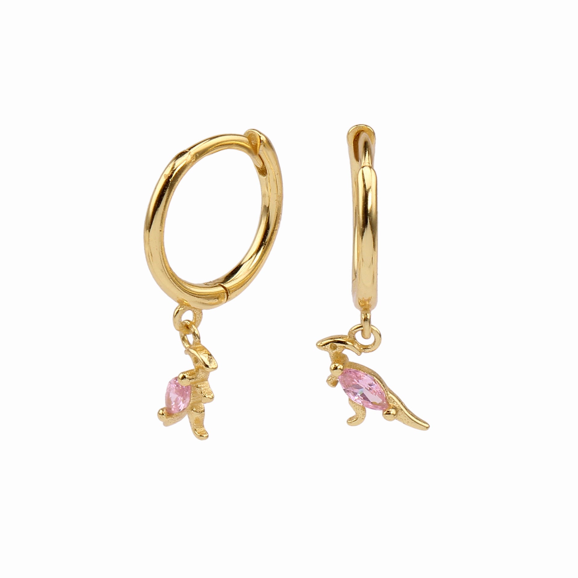 Wholesale s925 Sterling Silver Kangaroo fashion exquisite plating ear buckle ins niche cute earrings