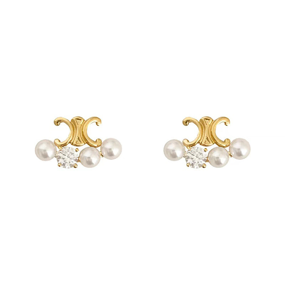 Wholesale  Pearl Earrings  Light Luxury Sweet Earrings