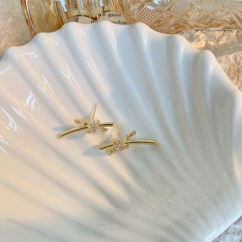 Wholesale Super Shiny Metal Knot Earrings ACC-ES-NingKa013