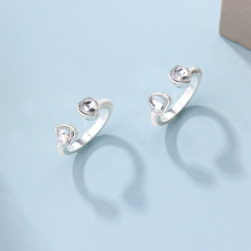 Wholesale alloy love ring small diamond ring ladies ring suit