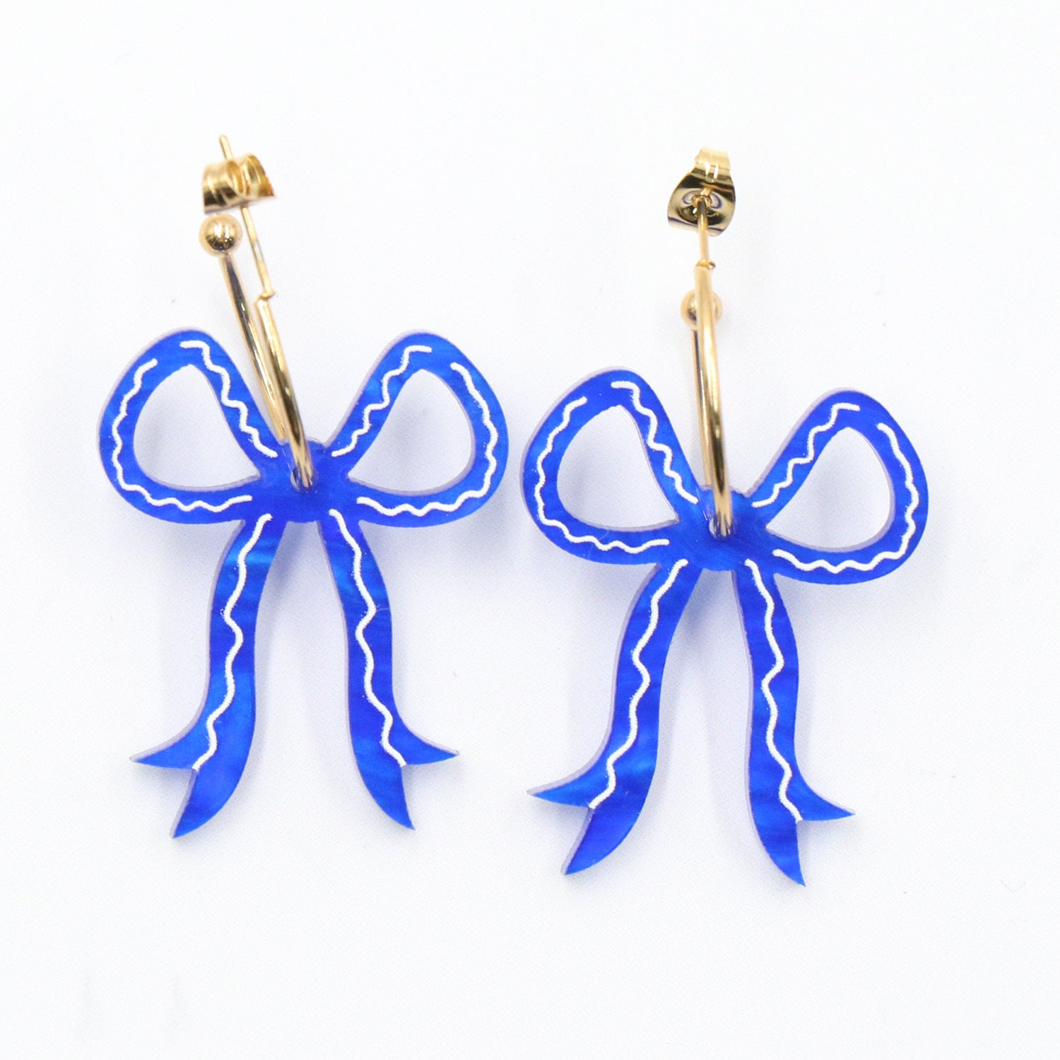Wholesale 5 Pairs/pack Bow Acrylic Earrings Bow Earrings ACC-ES-XiaoYan051