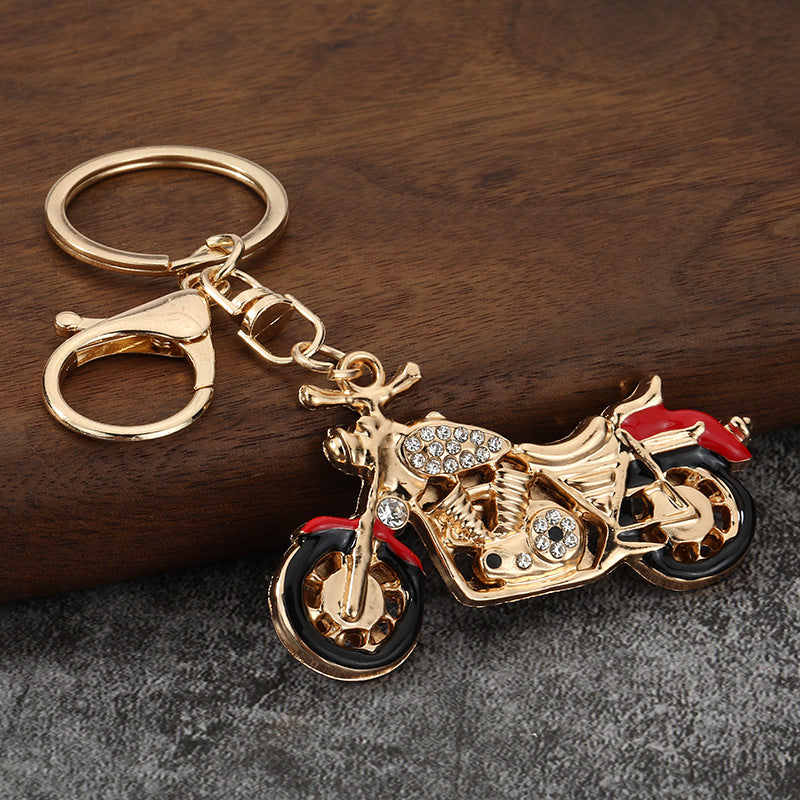 Wholesale Harley Motorcycle Keychain Zinc Alloy Rhinestone Decorative Car Key Accessory Gift for Men