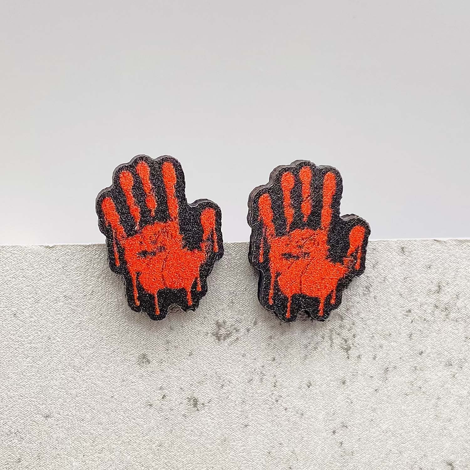 Boucles d'oreilles en bois fantômes de la citrouille en gros de la citrouille de citrouille