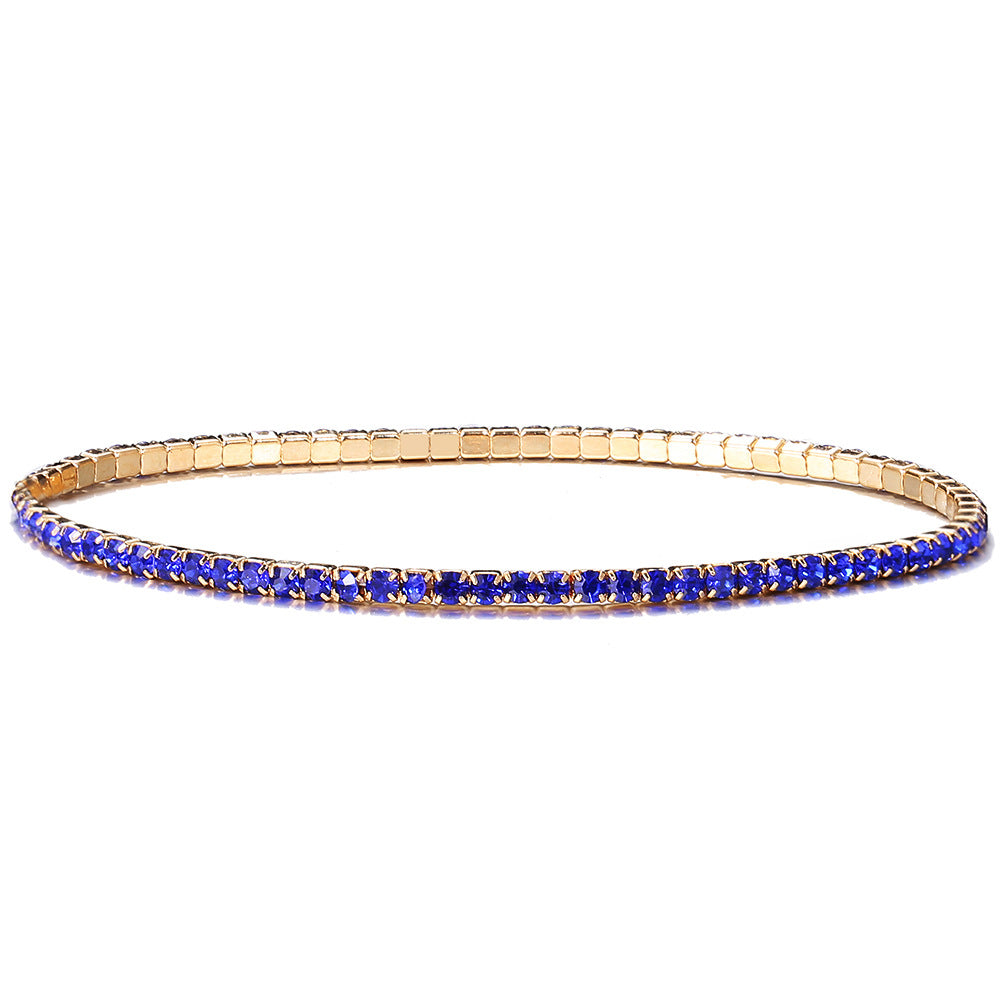 Wholesale Inlaid Colorful Diamond Bracelet Multi-color Rhinestone Elastic Bracelet for Women Layered Bracelet Set ACC-BT-HZS004