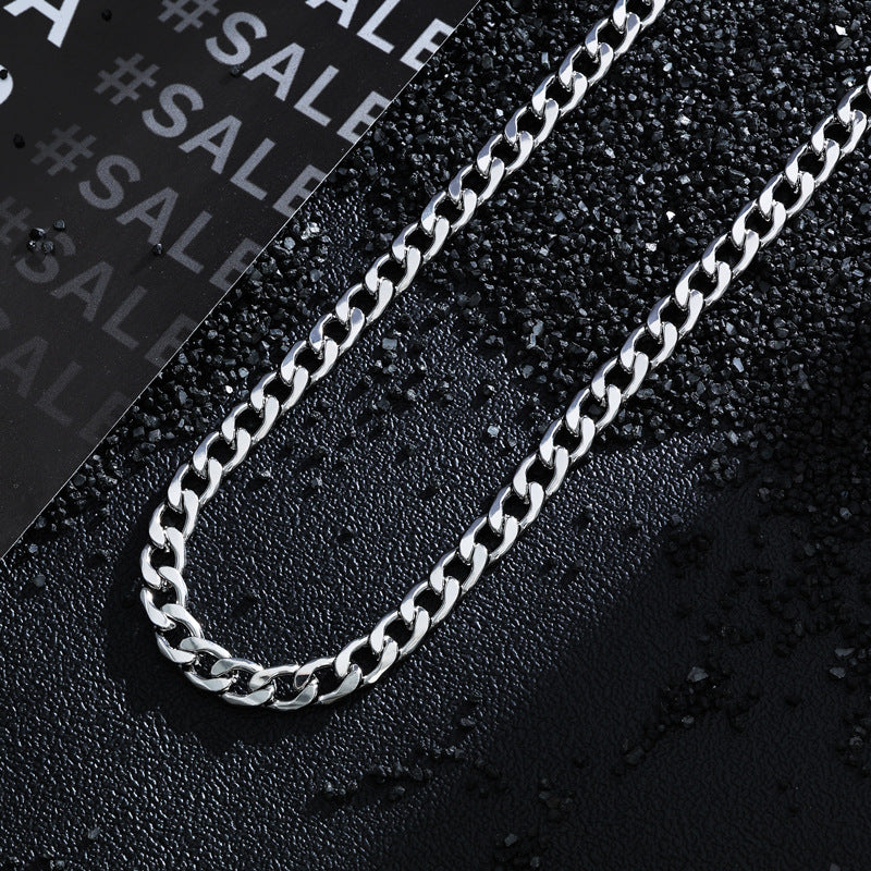Wholesale Titanium Steel Cuban Necklace Men's Necklace Clavicle Chain ACC-NE-Meihun008