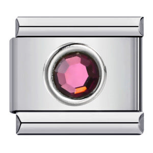 Wholesale Italian Charm Bracelet 9mm DIY Splicing Removable Circle Colored Stone Stainless Steel Composable Bracelet