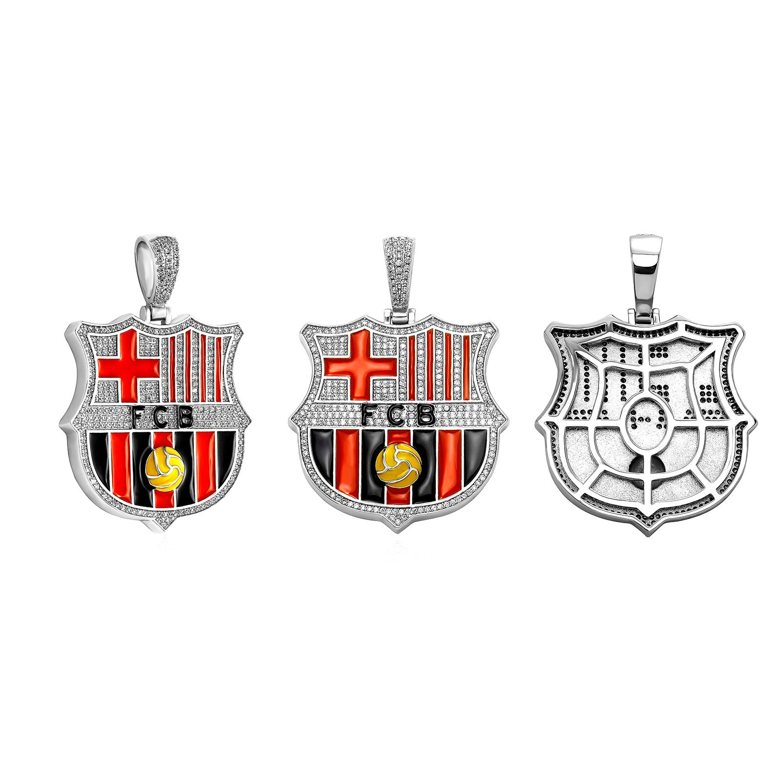 Wholesale Football Club Badge Pendant Colorful Oil Drop Pendant Necklaces ACC-NE-JIna001